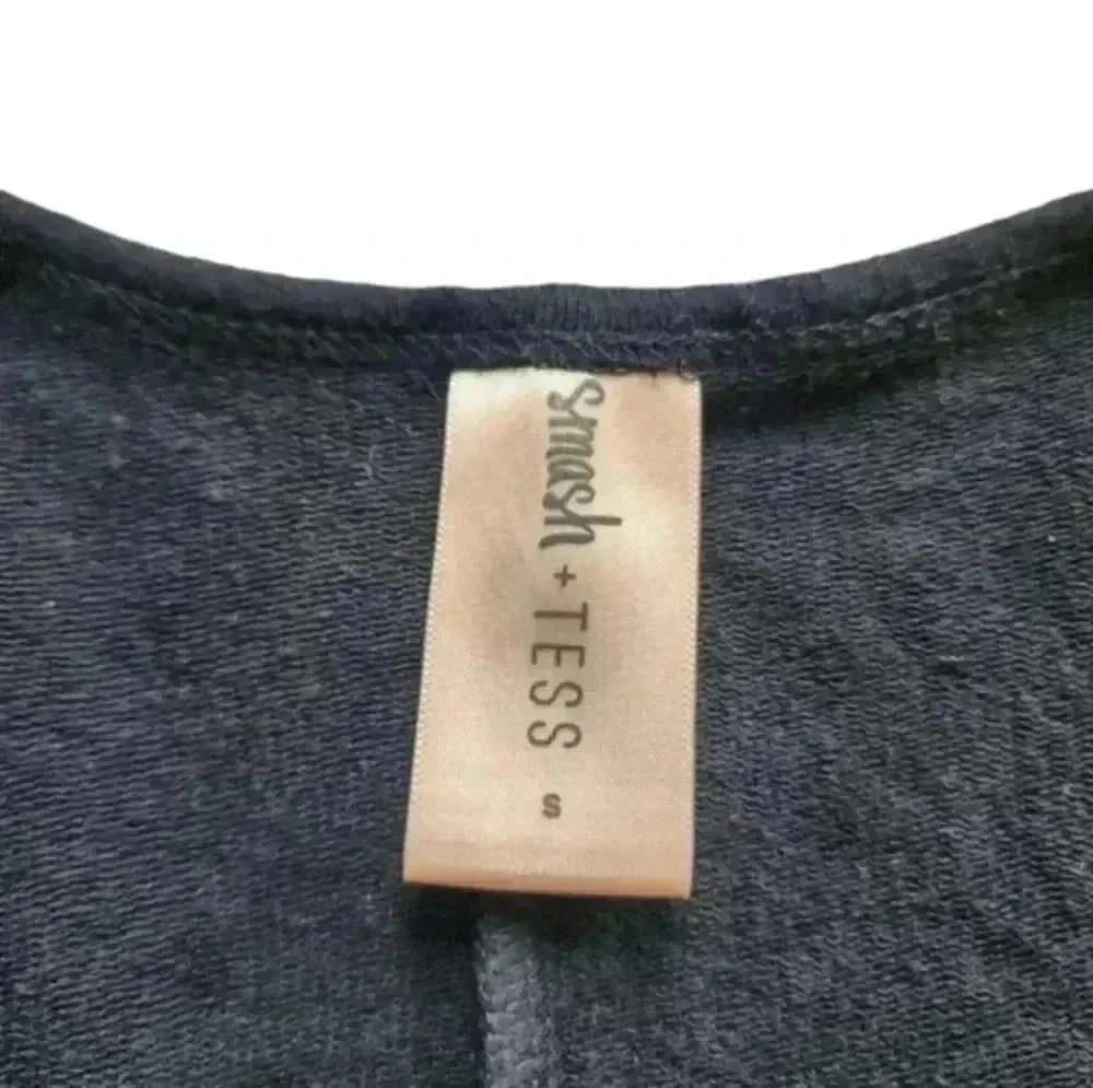 Smash Tess Longline Top Black Slouchy Relaxed Fit Women Small Bamboo - Picture 6 of 8